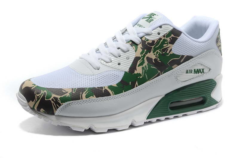 Air Max 90 Hyperfuse fourrure chaussures des femmes cartes blanc vert (4)